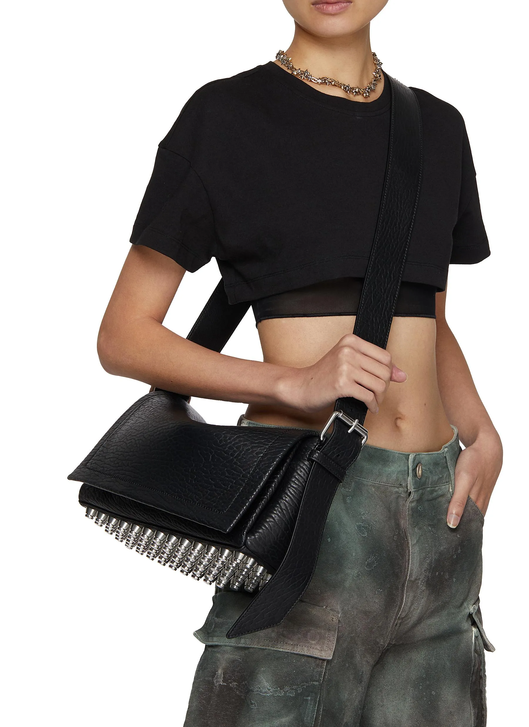 -----------ALEXANDERWANG ---- ------------ ----Medium Ricco Pebbled Leather Bag --