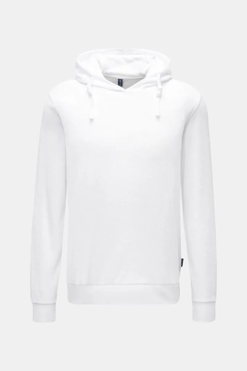 04651/ A TRIP IN A BAG terry hooded jumper 'Terry Hoodie' white