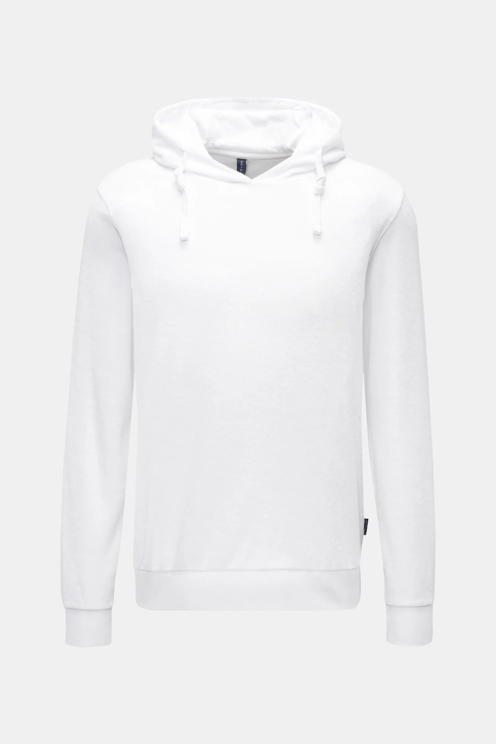 04651/ A TRIP IN A BAG terry hooded jumper 'Terry Hoodie' white