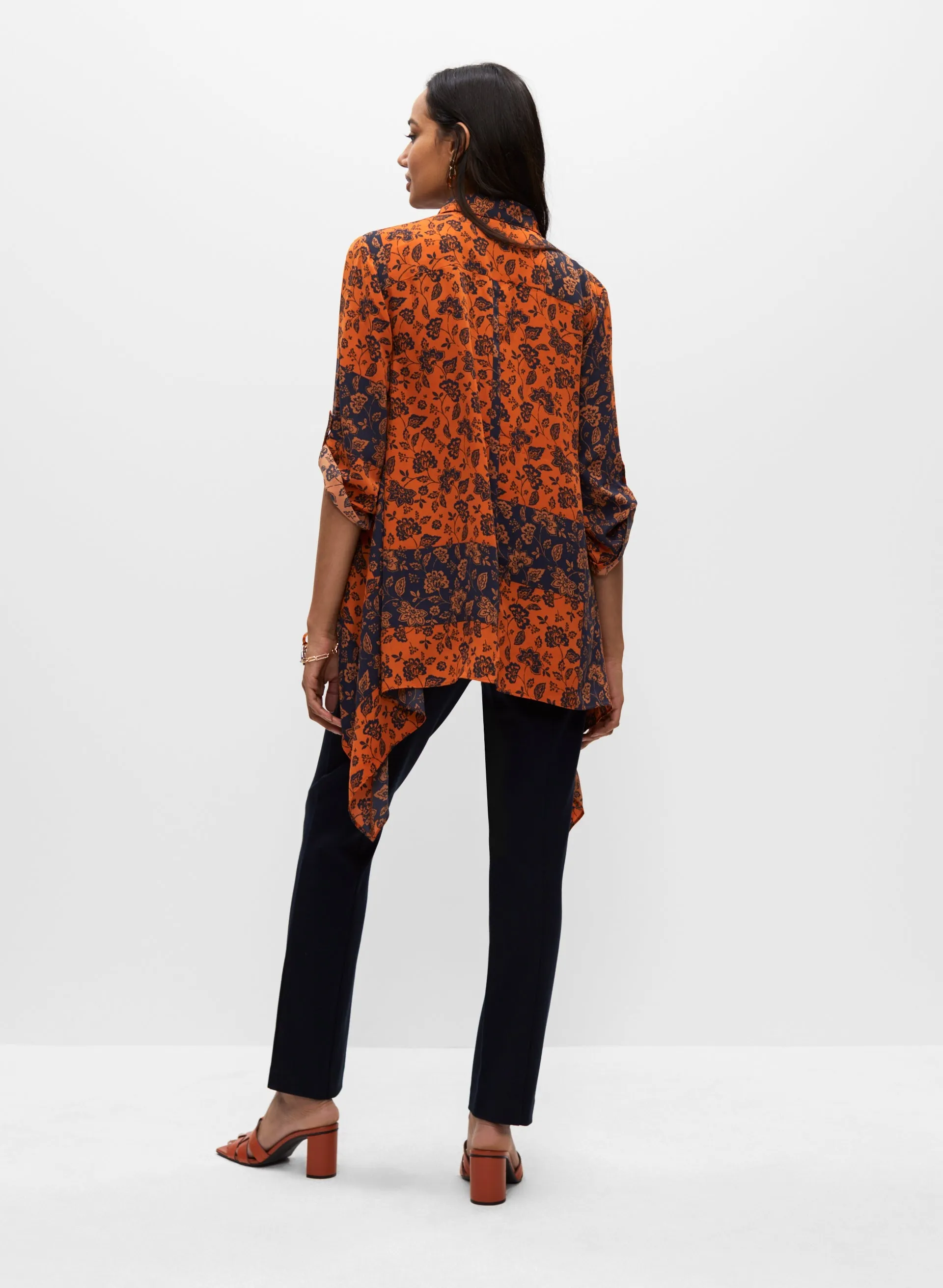 3/4 Sleeve Asymmetrical Tunic