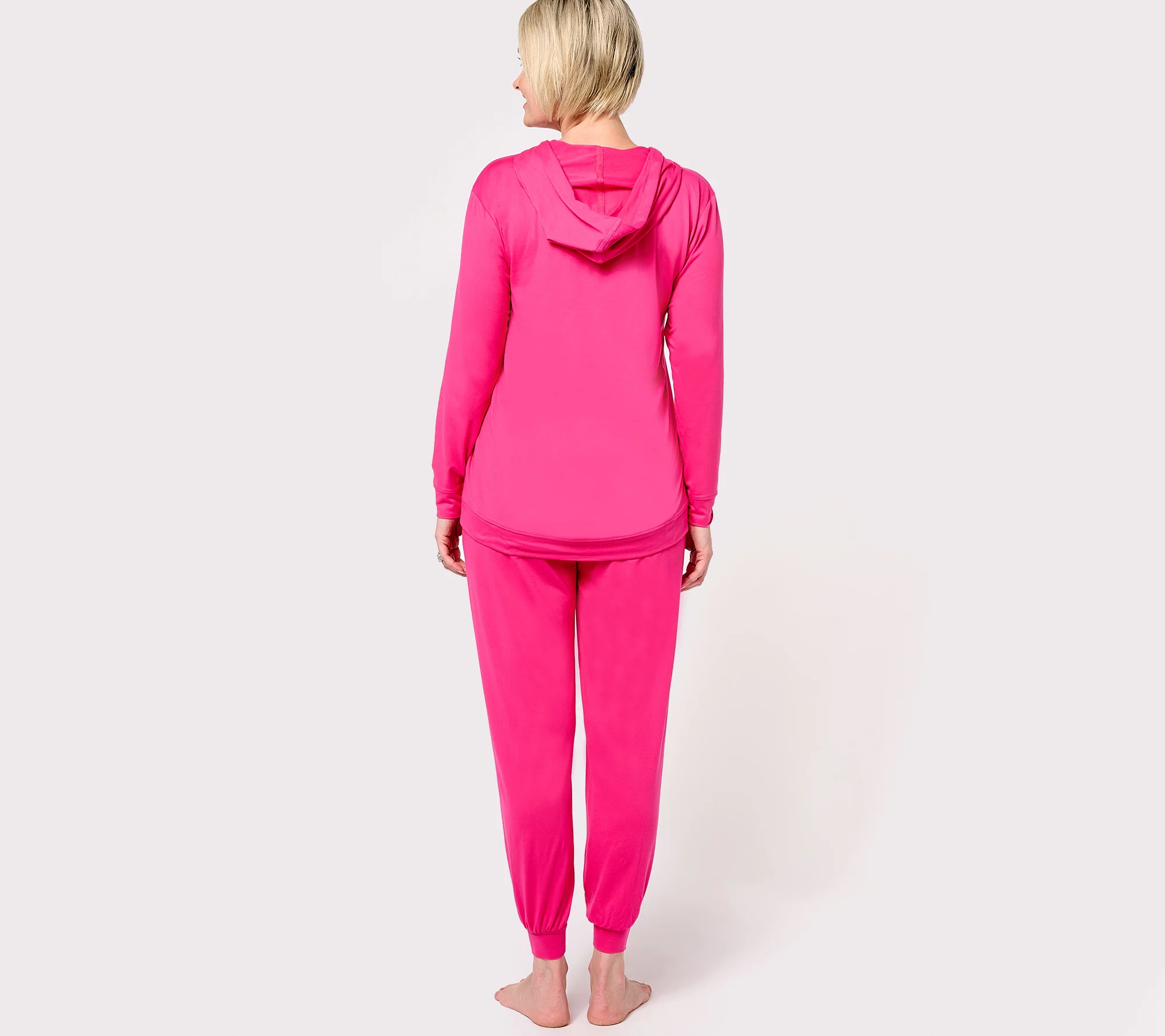 "As Is" AnyBody Petite Lush Jersey Jogger & Hoodie Lounge Set