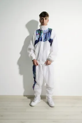 80s retro rave full tracksuit set white