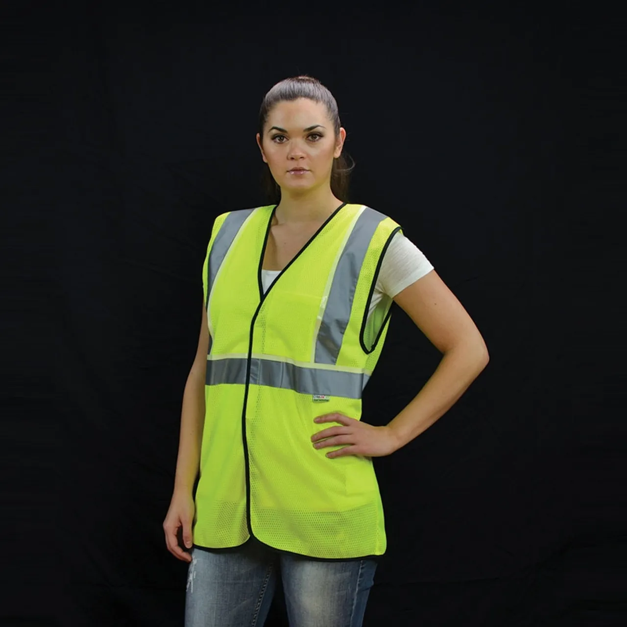 Alpha Workwear Class 2 Hi Vis Illuminating Safety Vest Glow A200