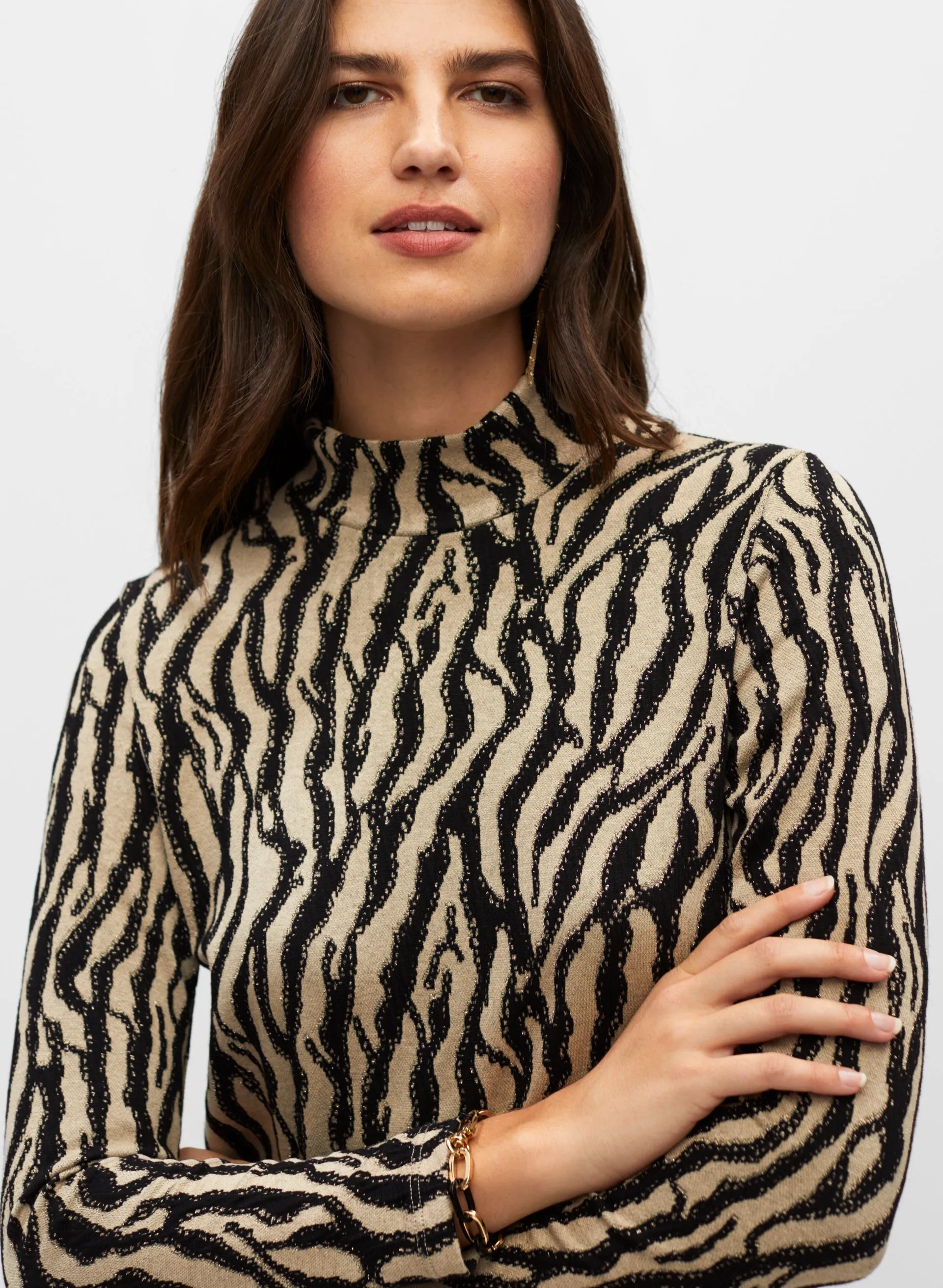 Animal Motif Jacquard Tunic