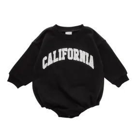 Baby California Sweatshirt Romper (0-18m) - Black