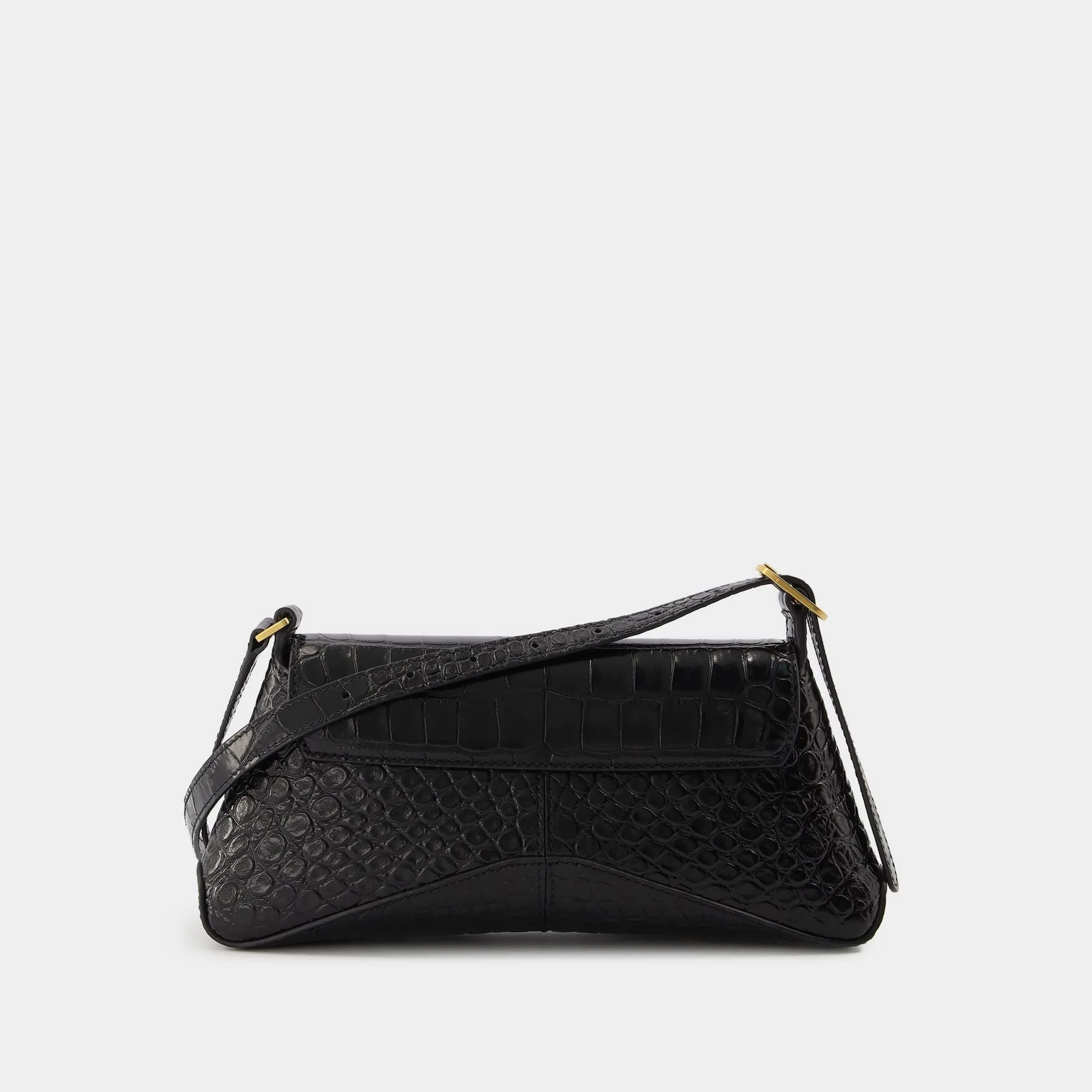 Balenciaga  Flap Stret Bag in Black Leather