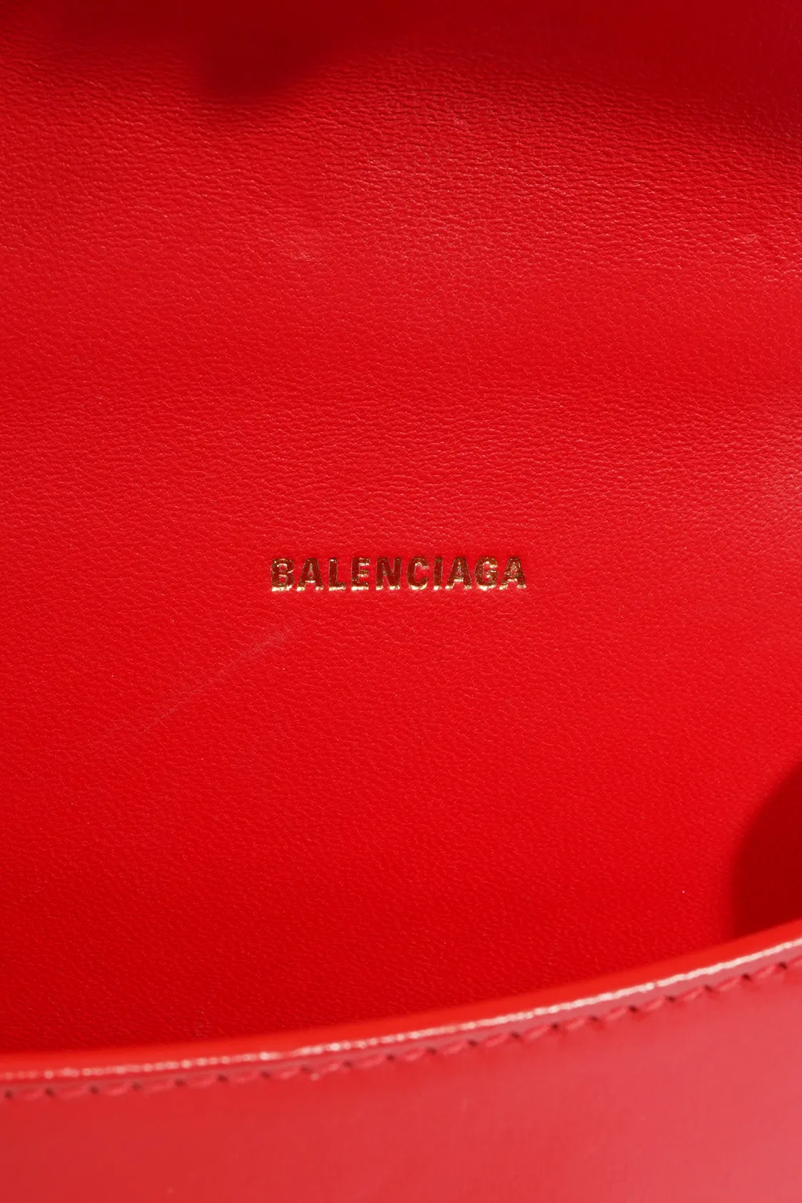 Balenciaga Hourglass Bag Red Leather XS