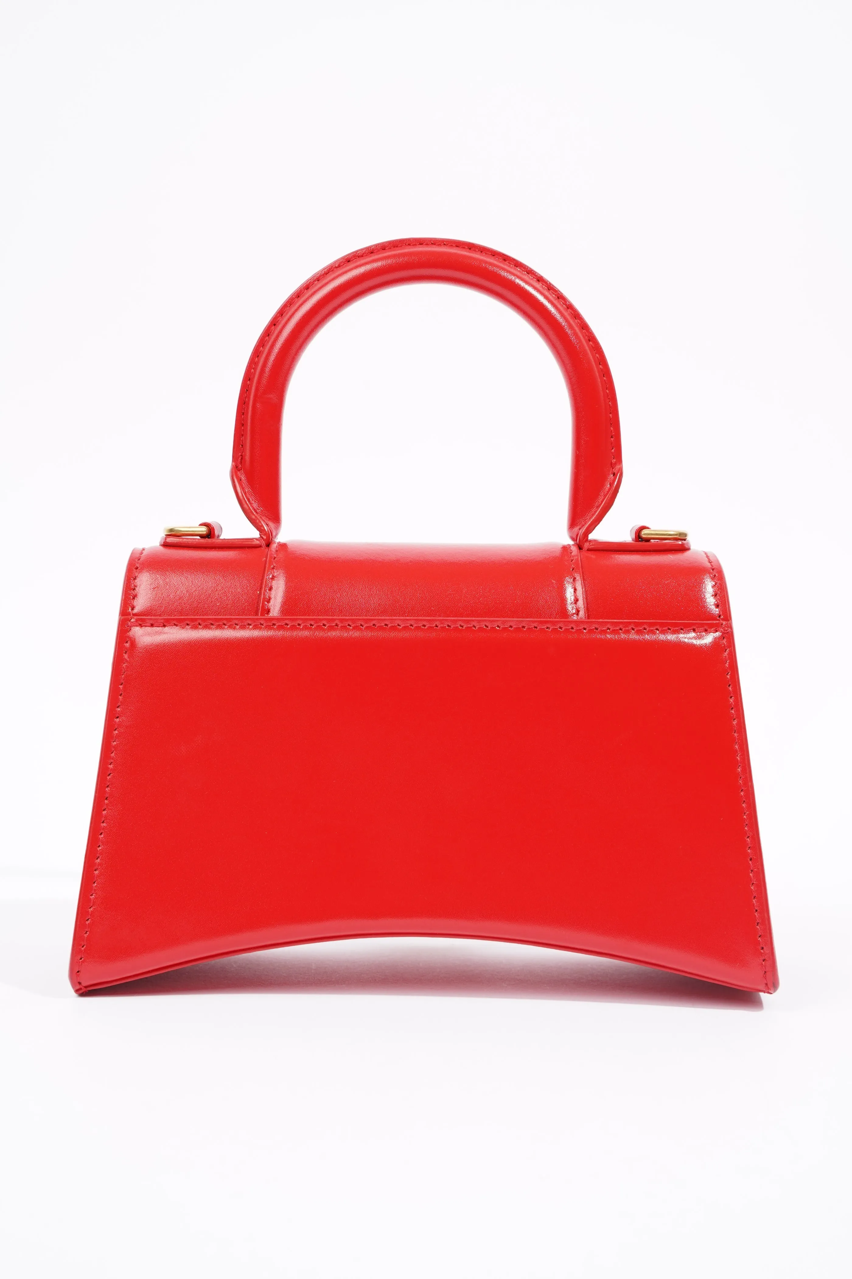 Balenciaga Hourglass Bag Red Leather XS