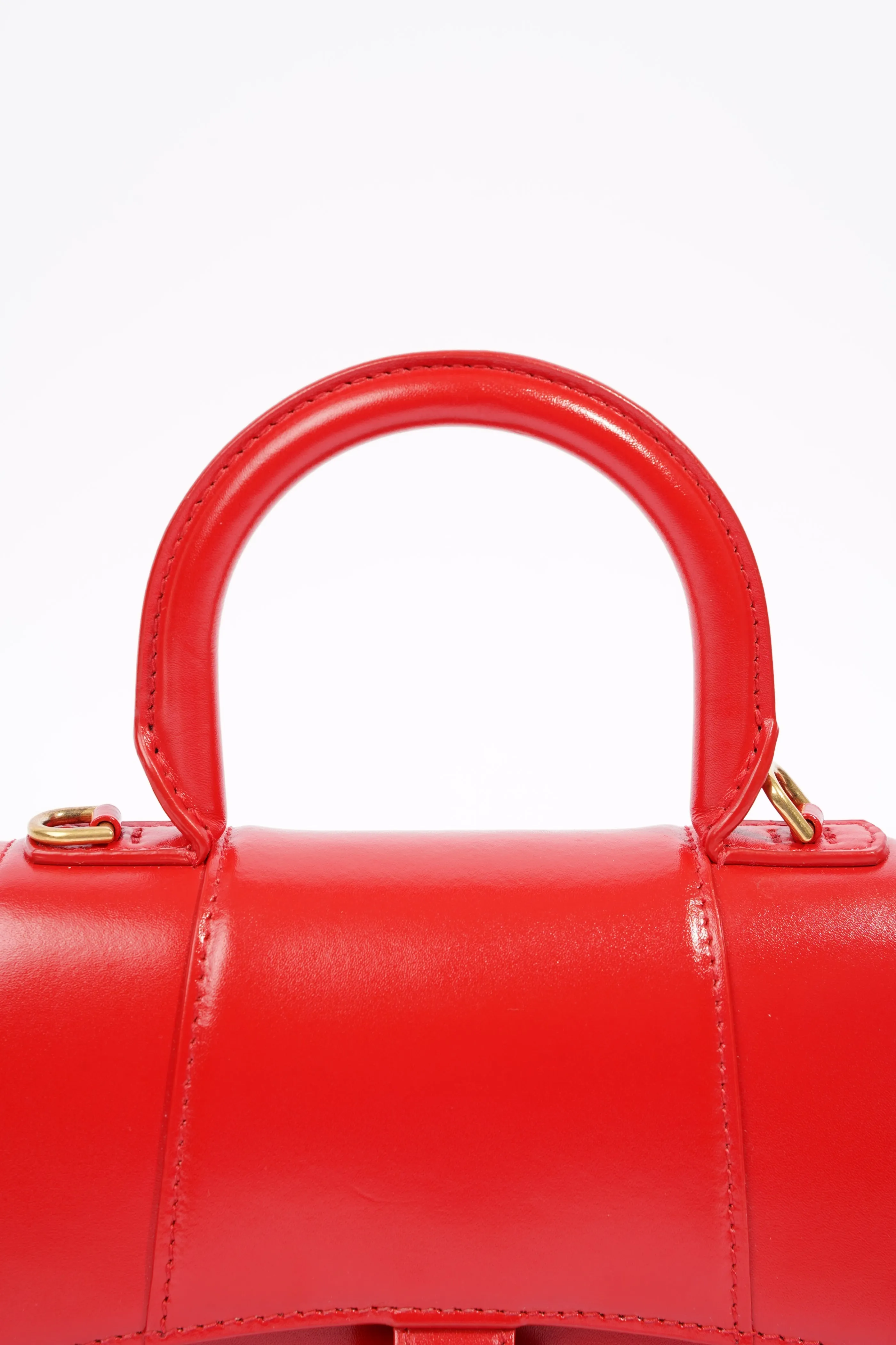 Balenciaga Hourglass Bag Red Leather XS