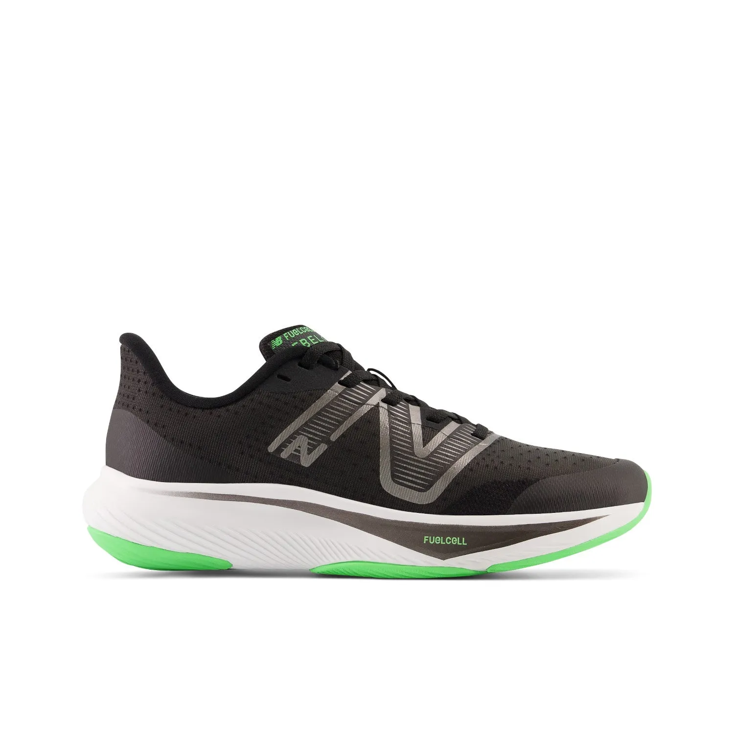 Big Kid's New Balance FuelCell Rebel v3 Color: Black with Vibrant Spring