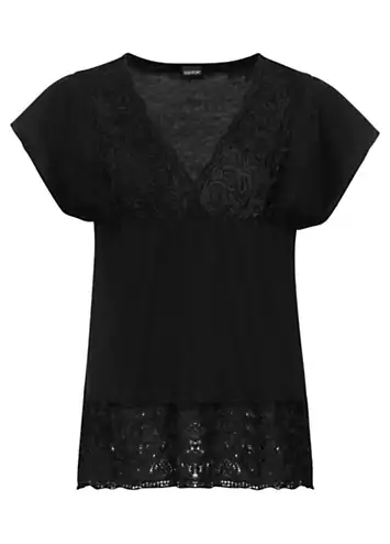 bonprix Lace Trim Tunic | Grattan