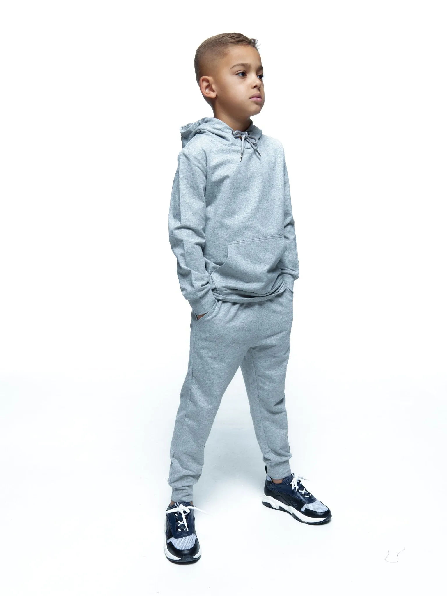 Boy's Grey Logo Panel Tracksuit