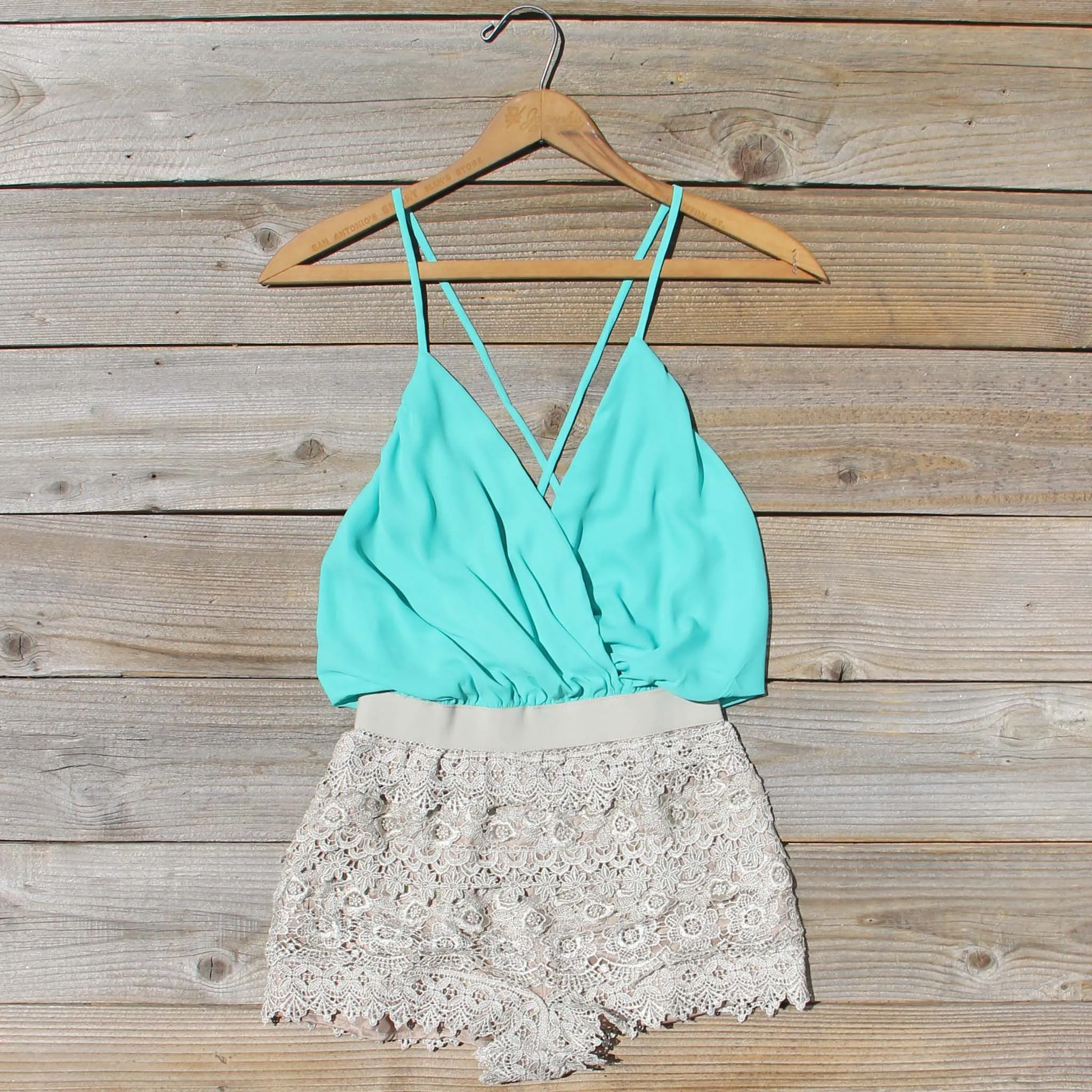 Caravan Romper in Mint