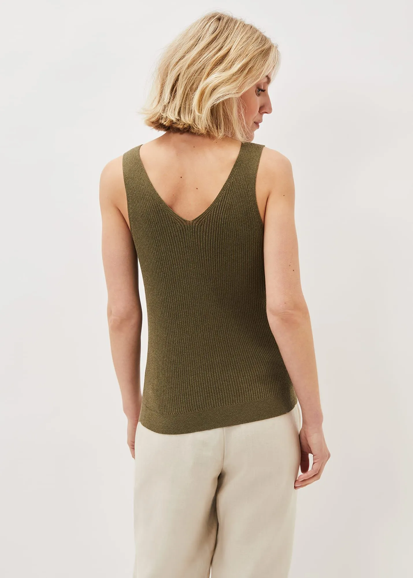 Caryl Ribbed Vest Top