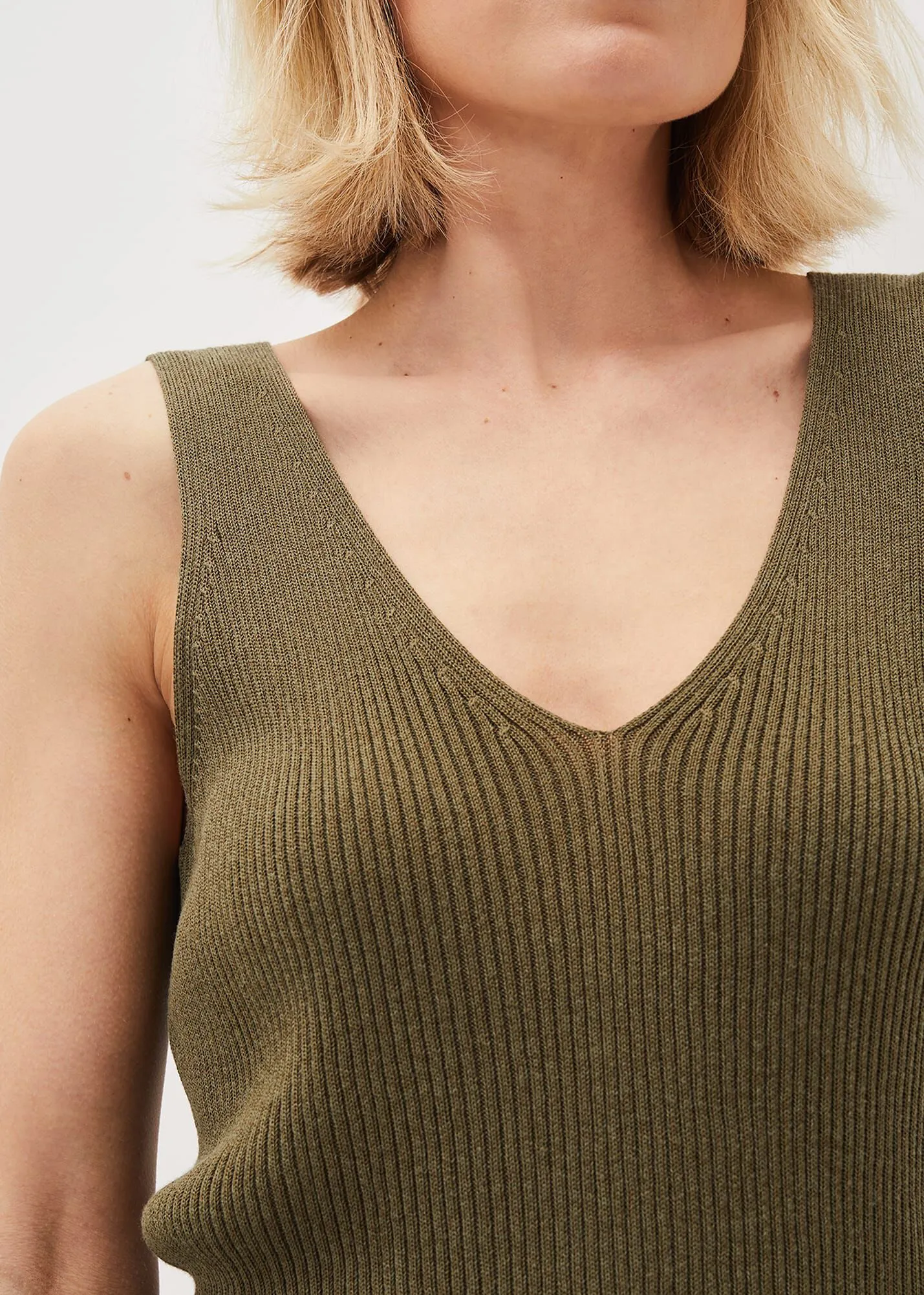 Caryl Ribbed Vest Top