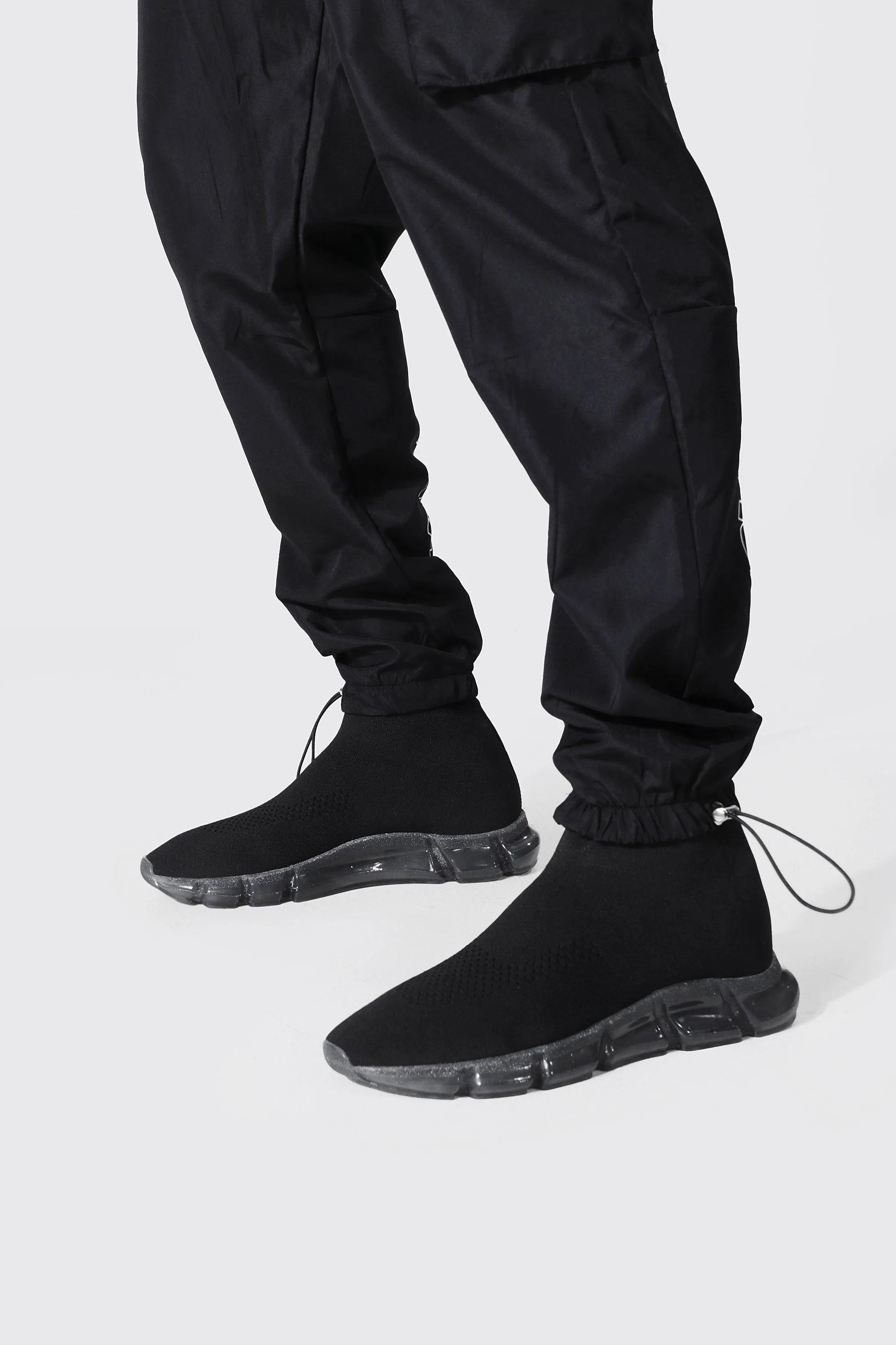 Clear Sole Sock Boot | boohooMAN UK