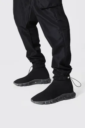 Clear Sole Sock Boot | boohooMAN UK