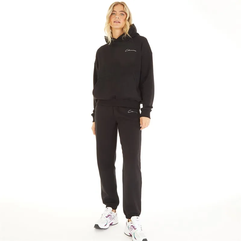 Closure London Womens Closure Metallic Signature Branding Tracksuit Black