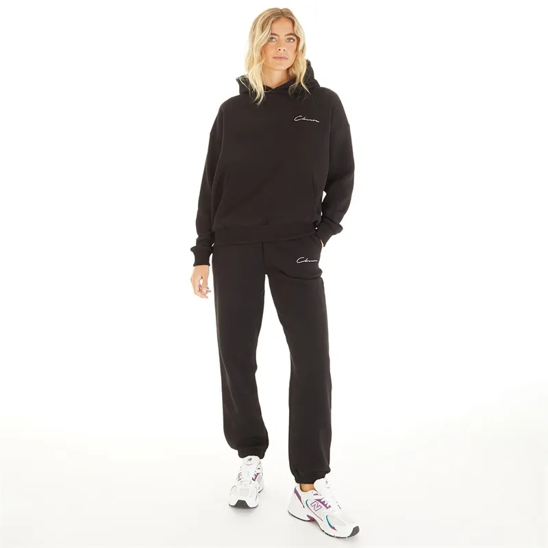 Closure London Womens Closure Metallic Signature Branding Tracksuit Black