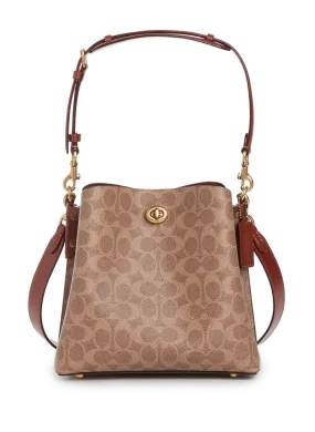 COACH  Willow coated canvas shoulder bag - Brown