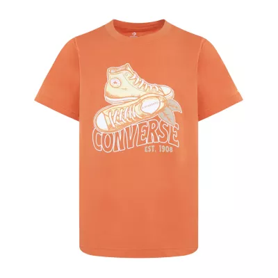 Converse Big Boys Crew Neck Short Sleeve Graphic T-Shirt