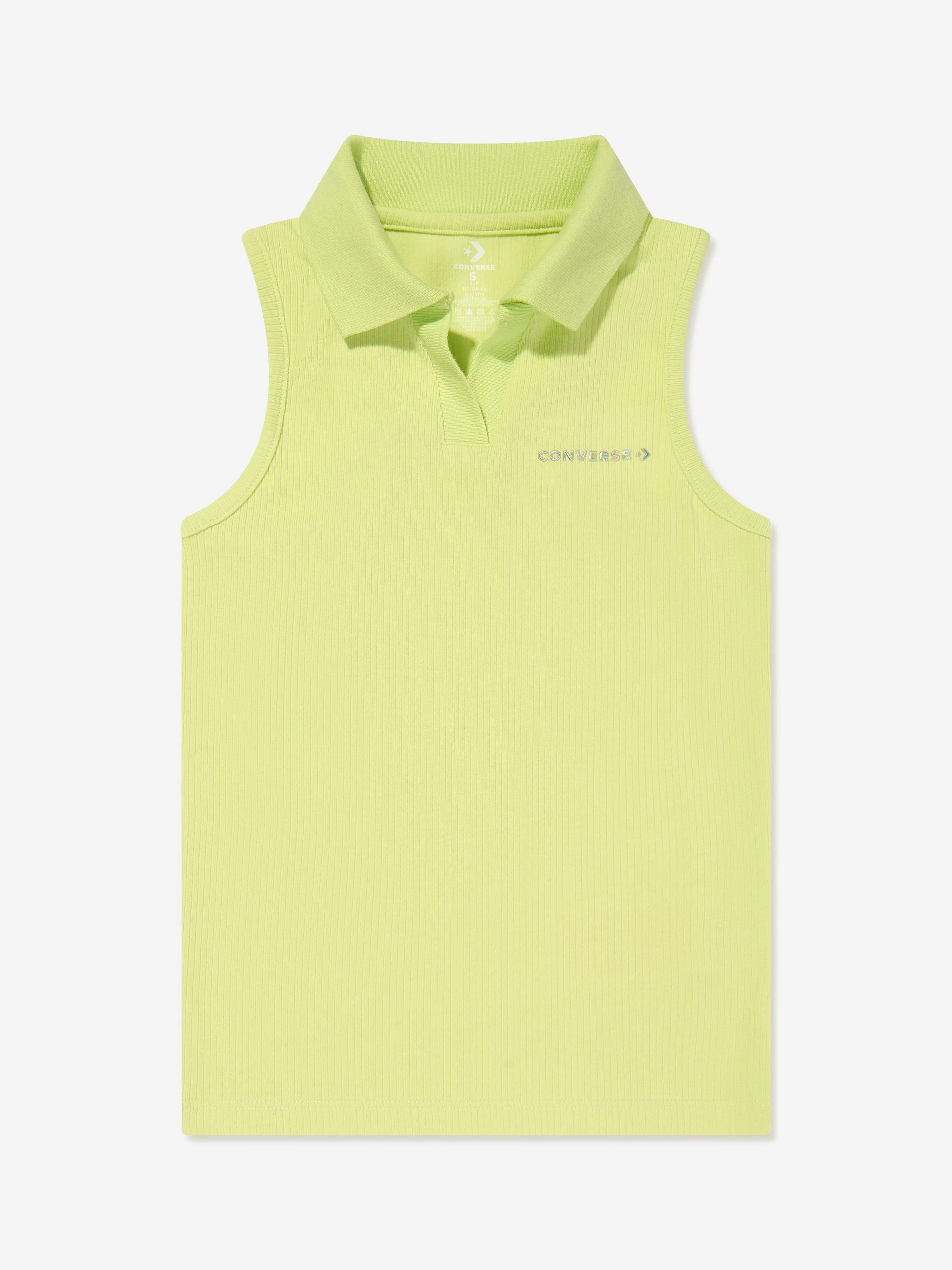 Converse Girls Polo Rib Tank Top in Yellow