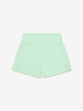 Converse Girls Wide Waistband Rib Shorts in Green