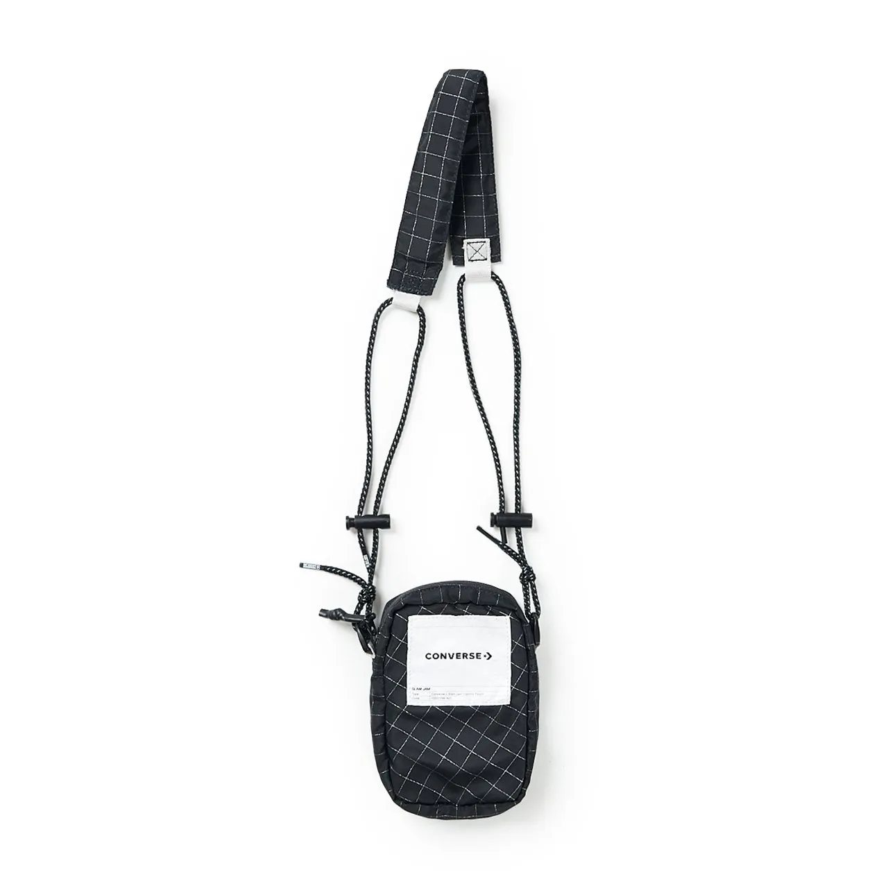 converse x slam jam comms pouch (black / egret)