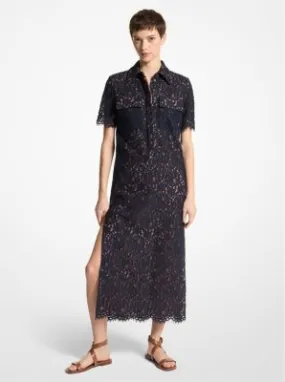 Corded Floral Lace Tunic Dress