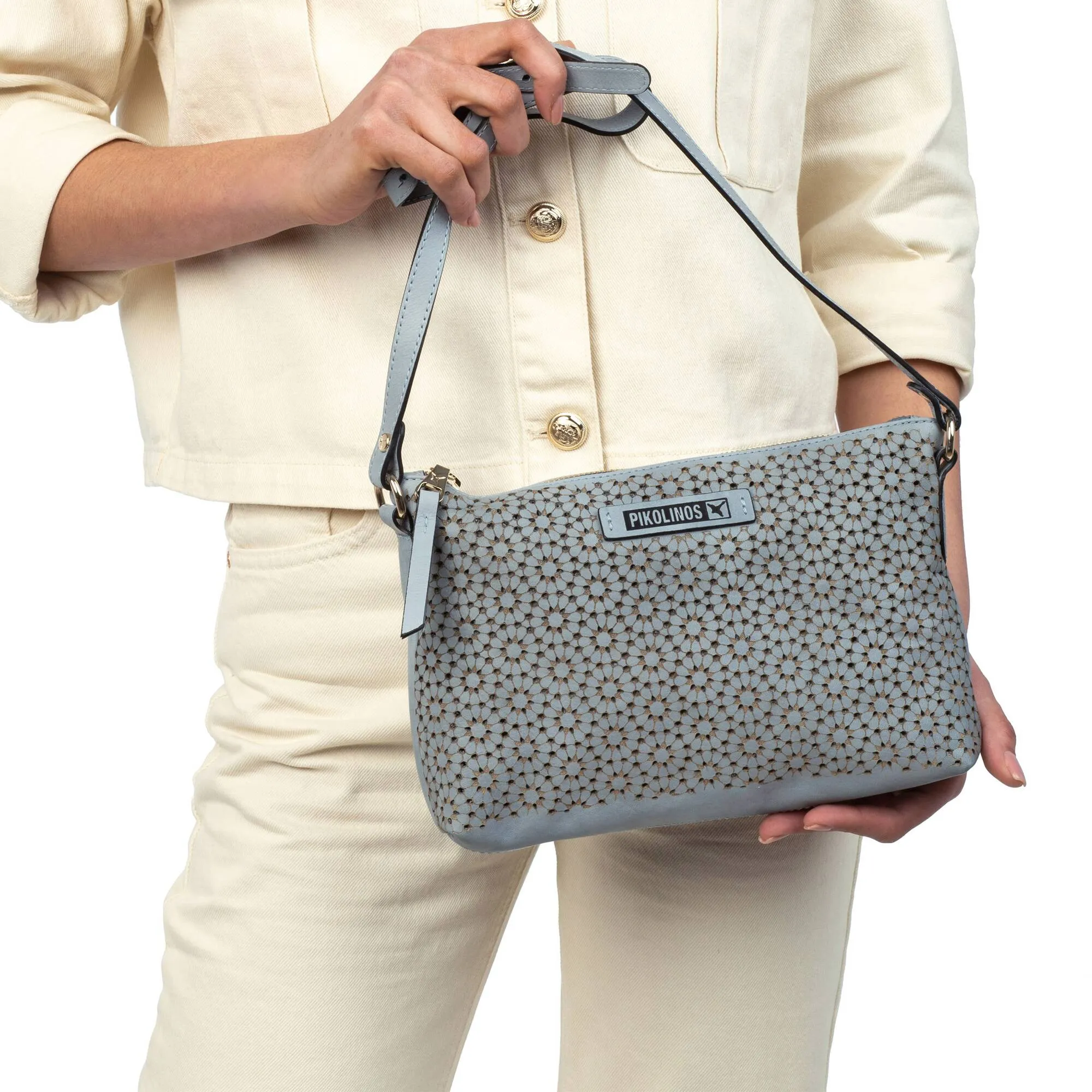 CORDOBA Women's shoulder bag with perforated leather