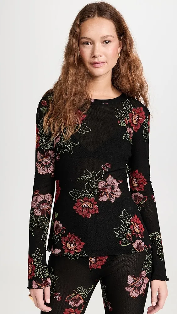 Dur Doux   Flower Mesh Tunic 