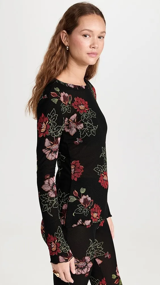 Dur Doux   Flower Mesh Tunic 