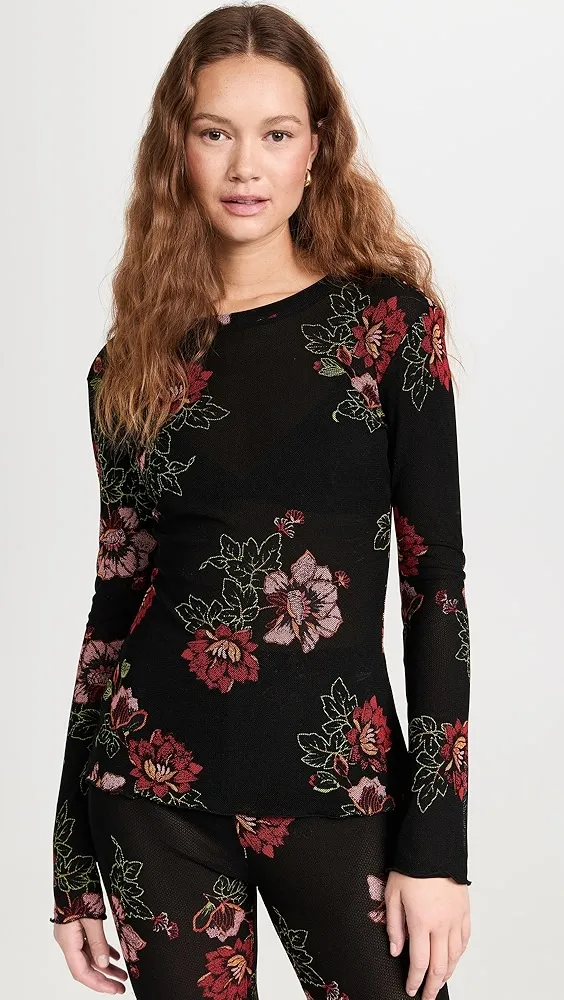 Dur Doux   Flower Mesh Tunic 