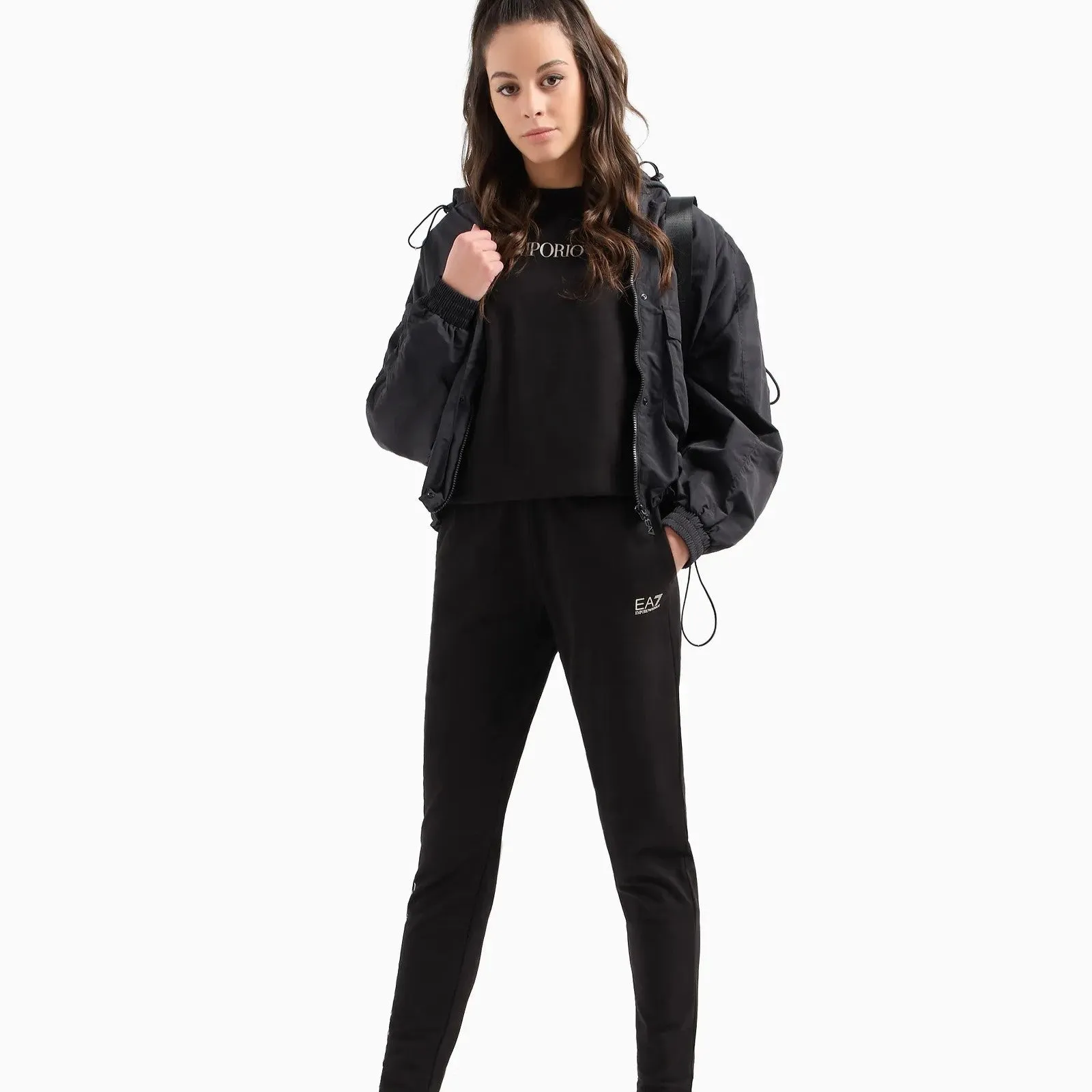 EA7 Womens Stretch-cotton 2pce Tracksuit