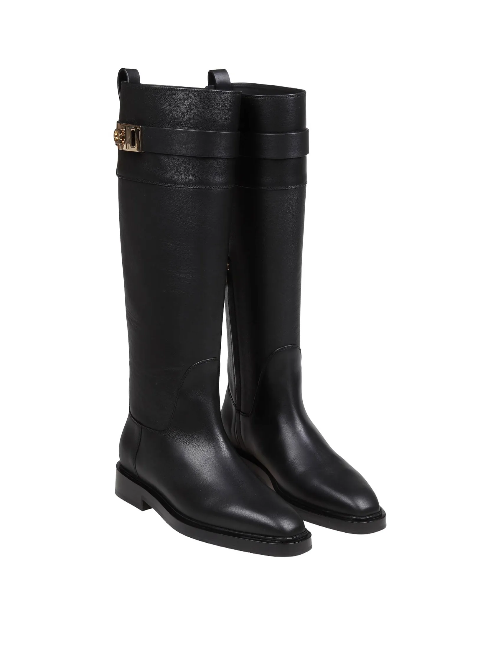 FERRAGAMO RONY BOOT IN BLACK LEATHER