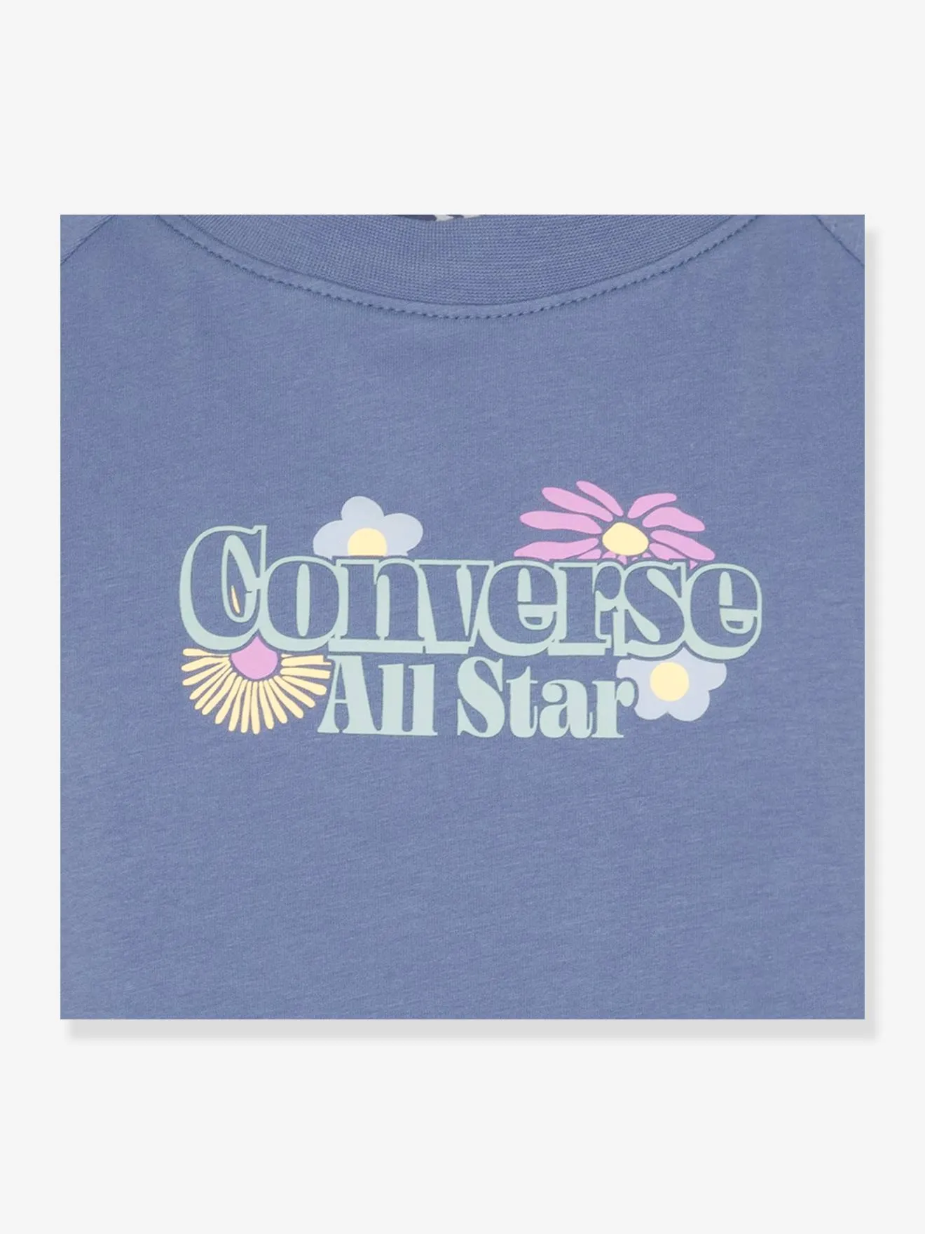 Floral T-Shirt for Girls, by CONVERSE - slate grey