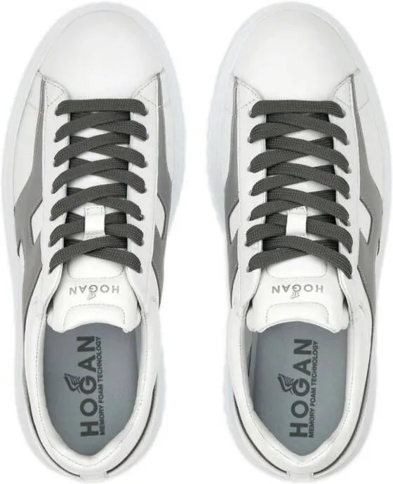 Hogan Hyperlight leather panelled sneakers Neutrals