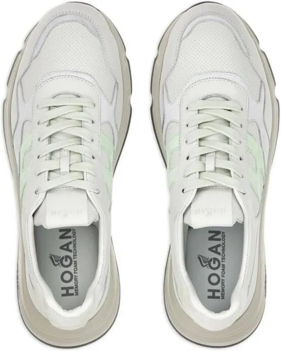 Hogan Hyperlight leather panelled sneakers Neutrals