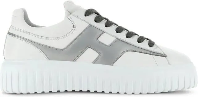 Hogan Hyperlight leather panelled sneakers Neutrals