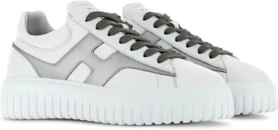 Hogan Hyperlight leather panelled sneakers Neutrals