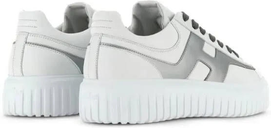 Hogan Hyperlight leather panelled sneakers Neutrals