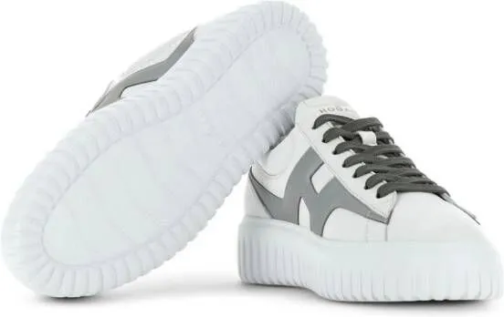 Hogan Hyperlight leather panelled sneakers Neutrals