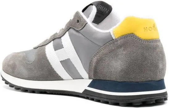 Hogan panelled suede sneakers Grey