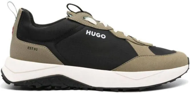 HUGO low-top panelled sneakers Black