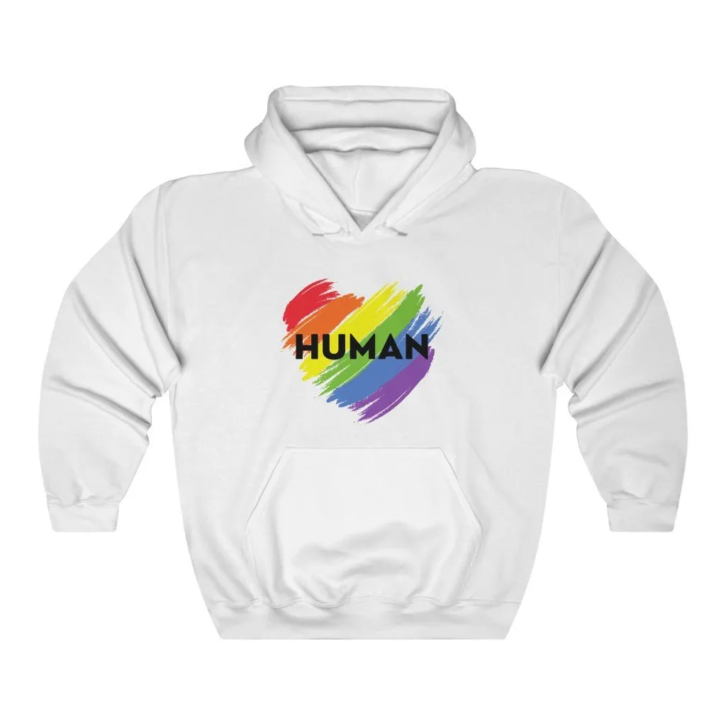 Human Rainbow Heart Hoodie