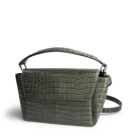 Ikon Croco Wild Green Shoulder Bag