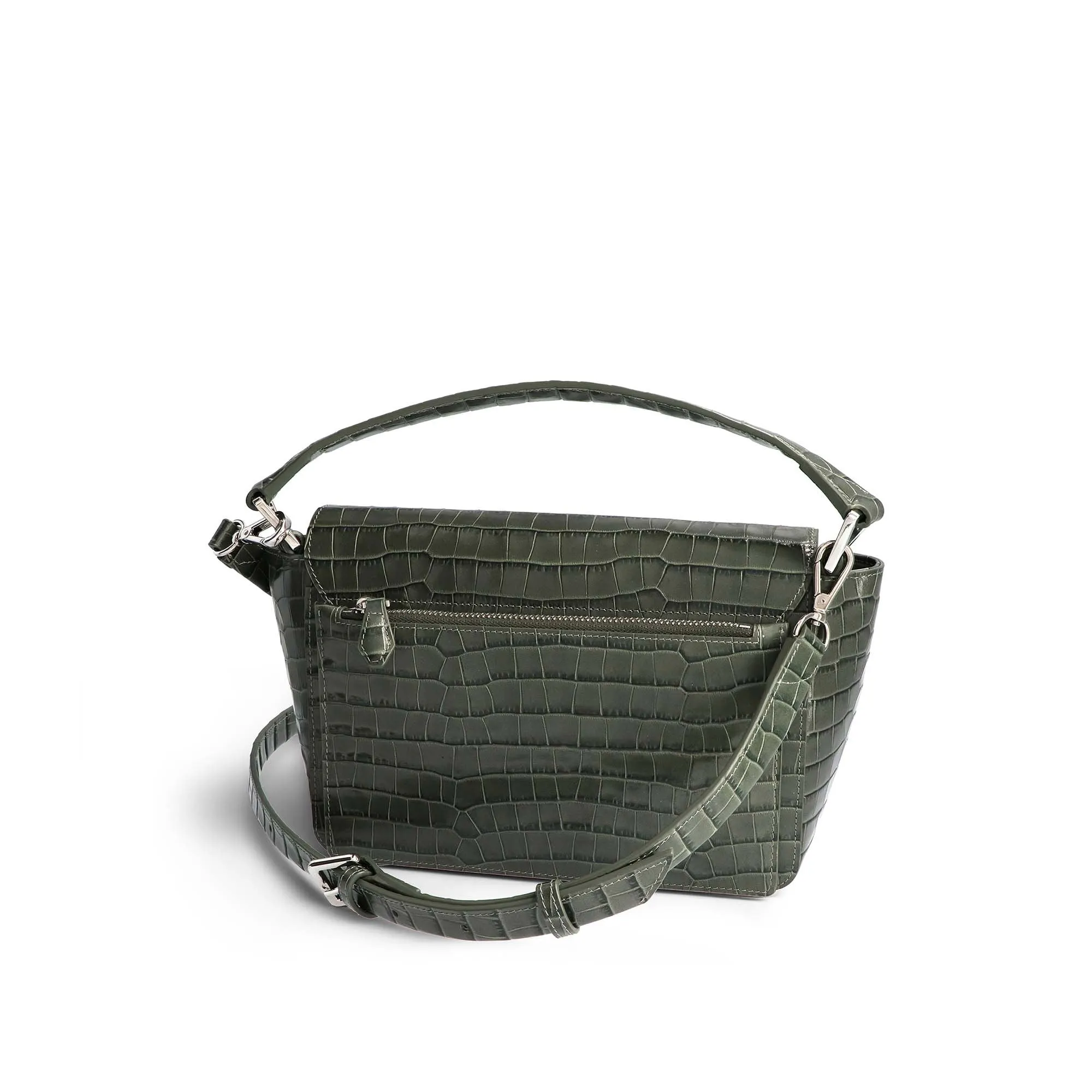 Ikon Croco Wild Green Shoulder Bag