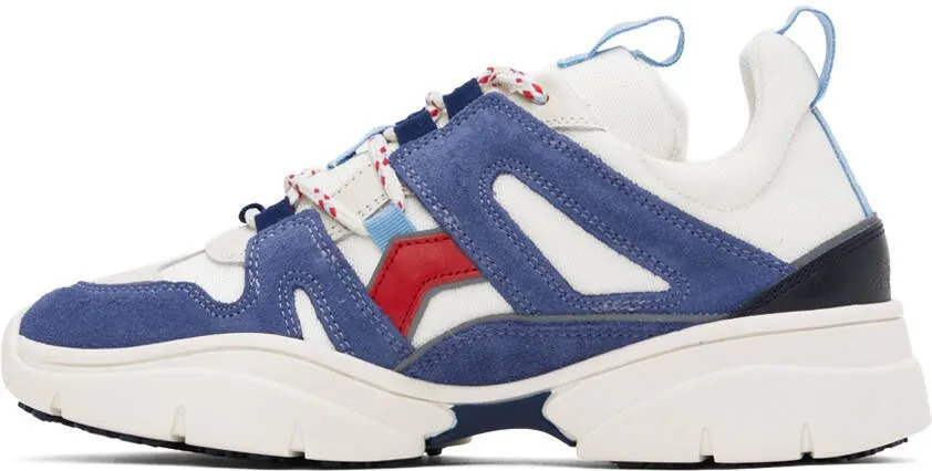 Isabel Marant Blue & White Kindsay Sneakers