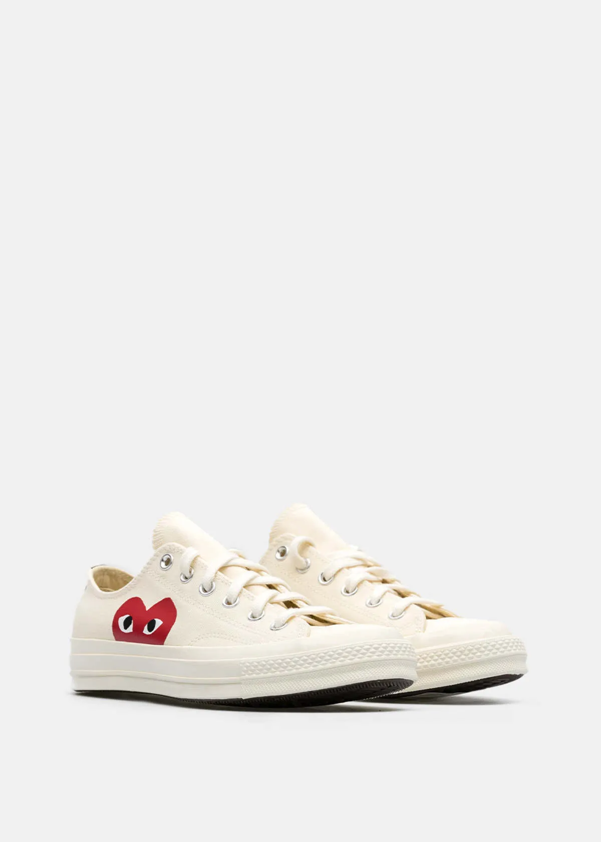 Ivory Converse Red Heart Chuck 70 Sneakers - BEIGE