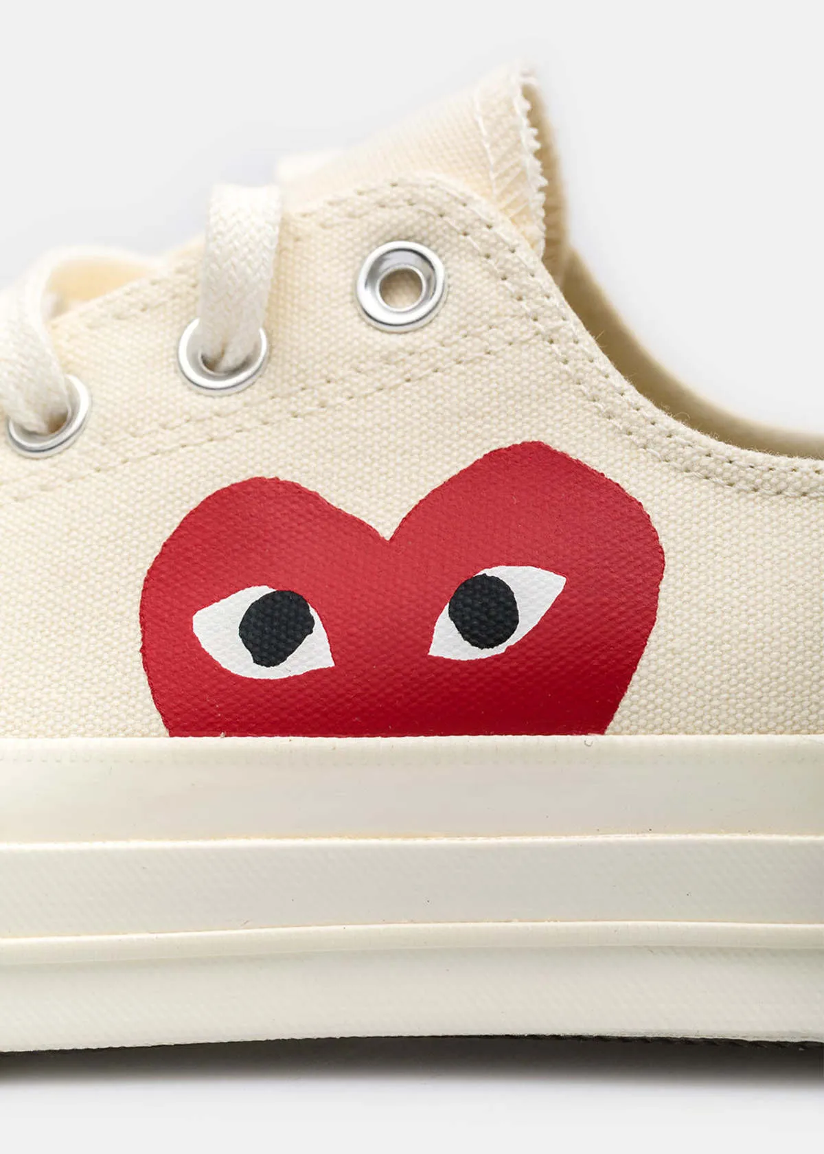 Ivory Converse Red Heart Chuck 70 Sneakers - BEIGE